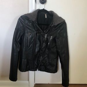 Free people faux leather jacket